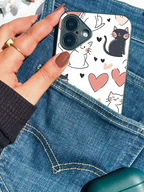 Meowgical Hearts iPhone Covers (11–16) Series | Cute Design