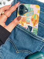 Vacay Vibes Printed Glass Back iPhone Covers (11–16) Series | Aesthetic Designs