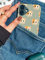 Cheeky Paws Printed Glass Back iPhone Covers (11–16) Series| Cute Design