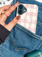 Floral Picnic Printed Glass Back iPhone Covers (11–16) Series | Aesthetic Designs