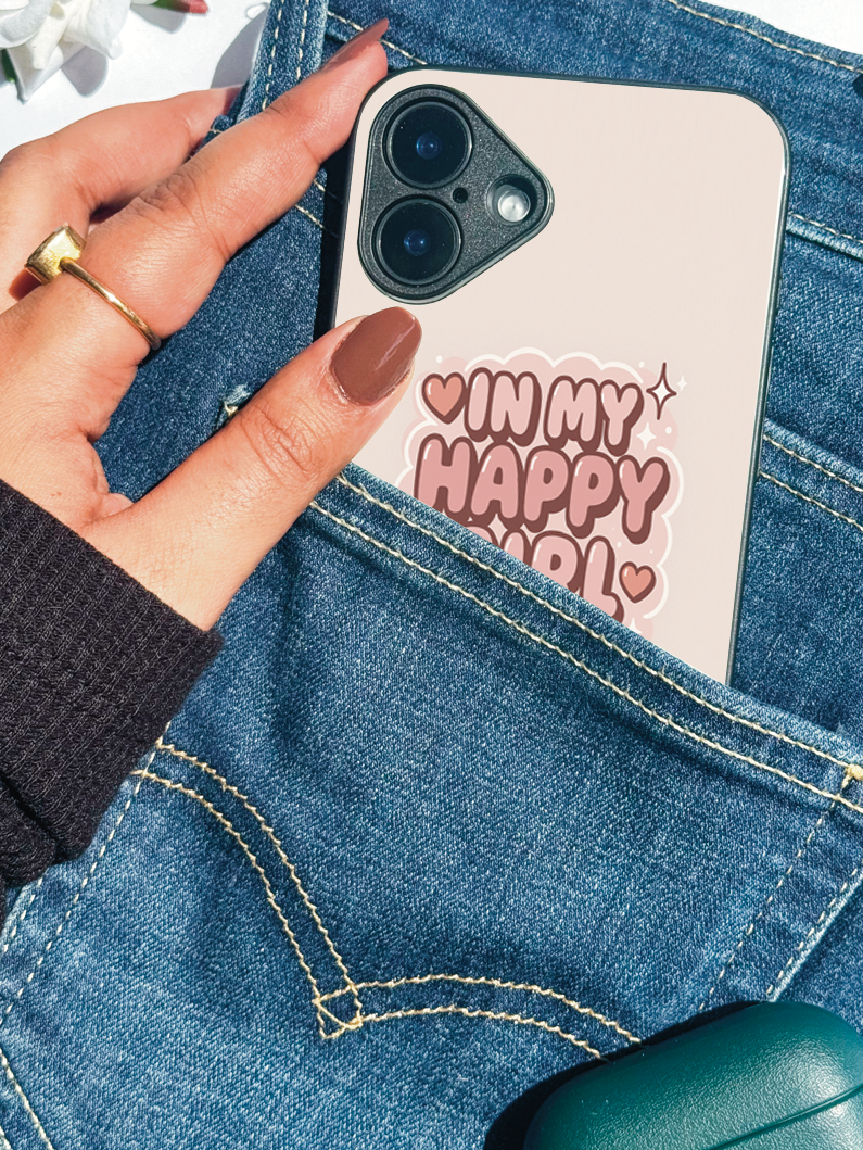 Blush Era Printed Glass Back iPhone Covers (11–16) Series | Cute Designs