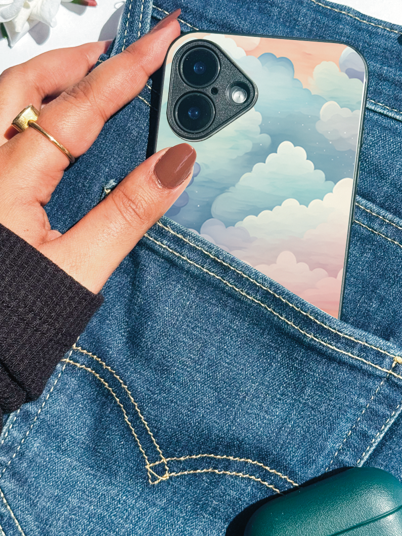 Dreamscape Printed Glass Back iPhone Covers (11–16) Series | Aesthetic Designs