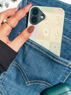 Pastel Tiles Printed Glass Back iPhone Covers (11–16) Series | Aesthetic Designs