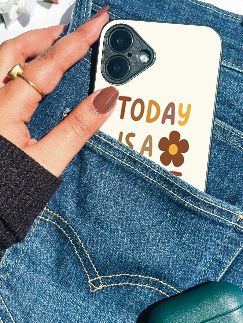 Great Day Printed Glass Back iPhone Covers (11–16) Series | Cute Designs