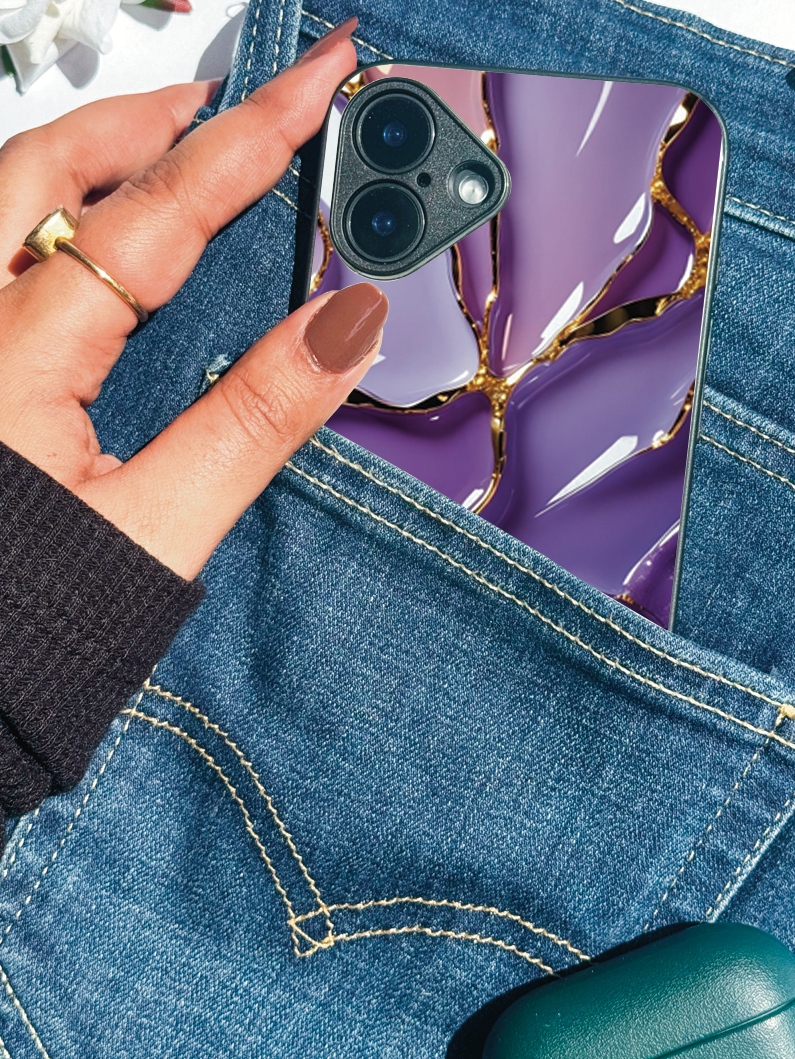 Amethyst Glaze iPhone Covers (11–16) Series | Aesthetic Design