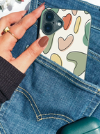 Heartsy Abstract Printed Glass Back iPhone Covers (11–16) Series | Cute Design