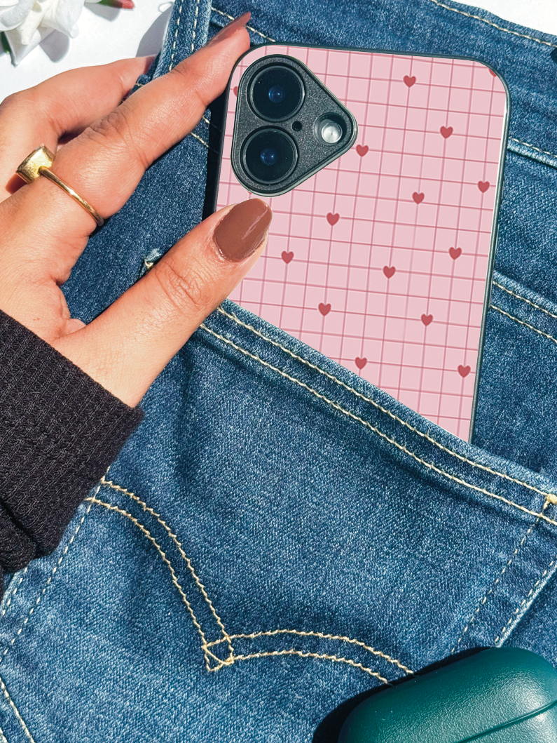 HeartGrid iPhone Covers (11–16) Series | Cute Design