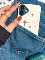 Starry Bliss Printed Glass Back iPhone Covers (11–16) Series | Aesthetic Designs