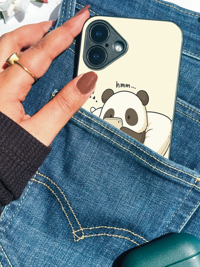 Hmm Panda iPhone Covers (11–16) Series | Cute Design