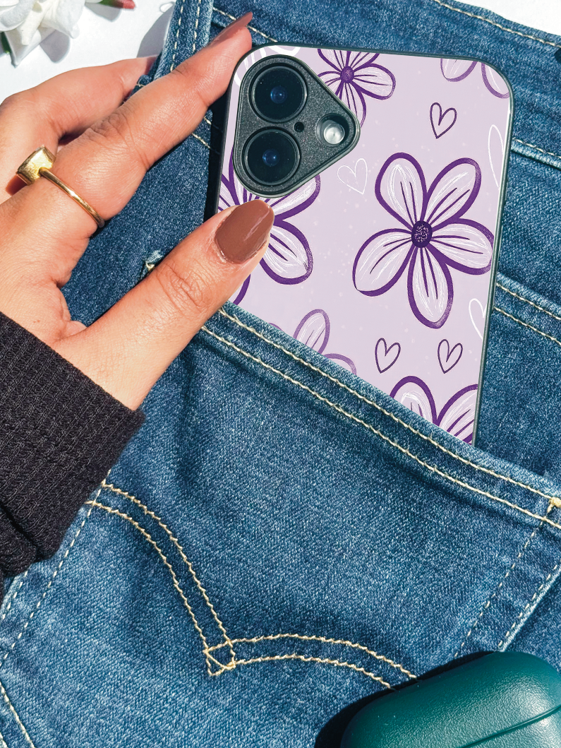 Lilac Bloom iPhone Covers (11–16) Series | Cute Design