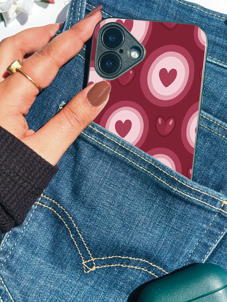 Cupid’s Target Printed Glass Back iPhone Covers (11–16) Series | Aesthetic Design