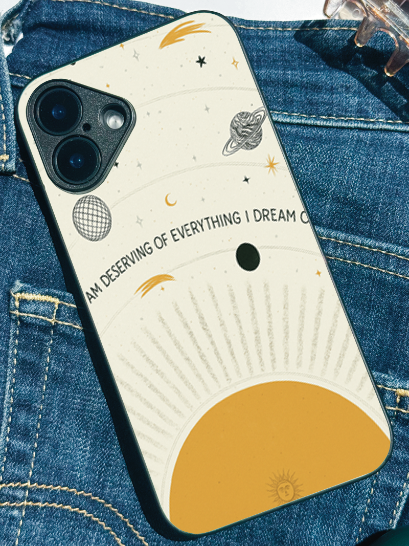 Dream Universe Printed Glass Back iPhone Covers (11–16) Series | Aesthetic Designs