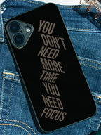 Focus Mode Printed Glass Back iPhone Covers (11–16) Series | Aesthetic Designs