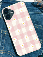 Floral Picnic Printed Glass Back iPhone Covers (11–16) Series | Aesthetic Designs