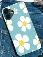 Fresh Bloom Printed Glass Back iPhone Covers (11–16) Series | Cute Design