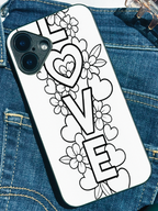 Love in Ink Printed Glass Back iPhone Covers (11–16) Series | Aesthetic Designs
