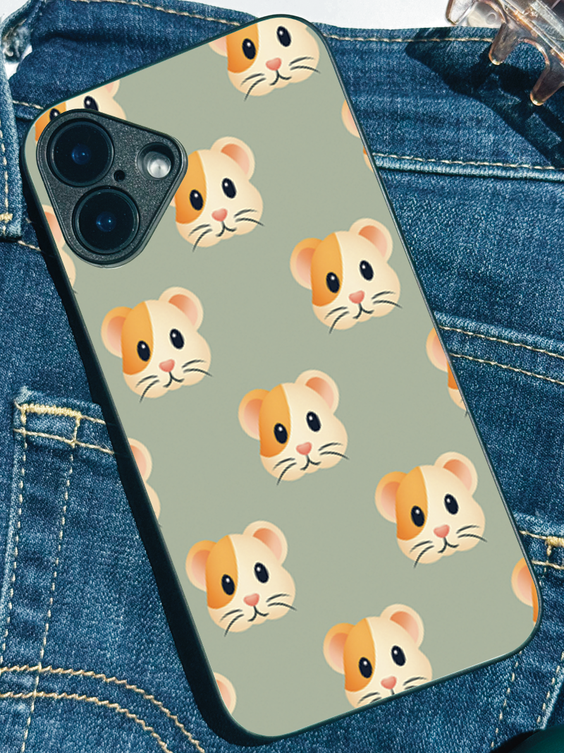 Cheeky Paws Printed Glass Back iPhone Covers (11–16) Series| Cute Design