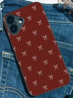 Velvet Bow iPhone Covers (11–16) Series | Cute Design