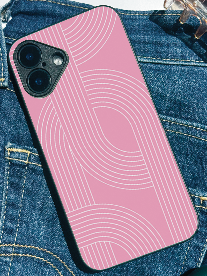 Linear Blush iPhone Covers (11–16) Series | Aesthetic Design