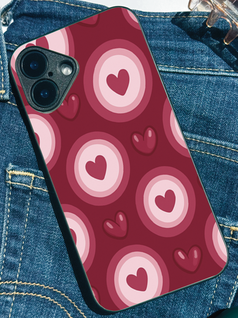 Cupid’s Target Printed Glass Back iPhone Covers (11–16) Series | Aesthetic Design
