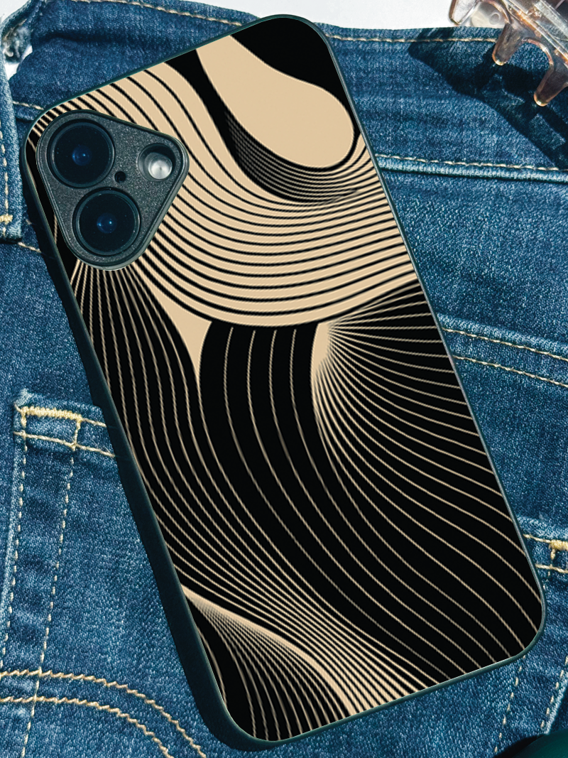 Heart Sprinkle Printed Glass Back iPhone Covers (11–16) Series | Aesthetic Designs