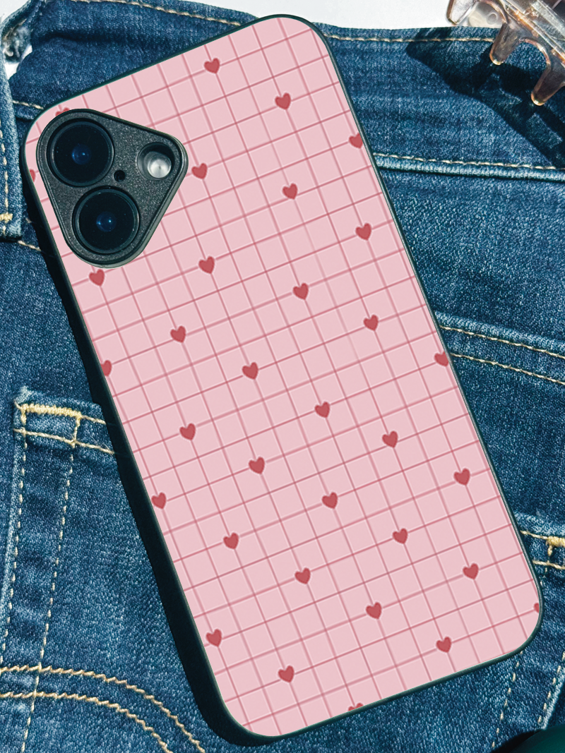 HeartGrid iPhone Covers (11–16) Series | Cute Design