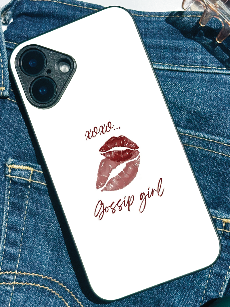 The Gossip Kiss  iPhone Covers (11–16) Series | Cute Design