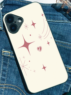 Starry Bliss Printed Glass Back iPhone Covers (11–16) Series | Aesthetic Designs