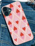 Argyle Love Printed Glass Back iPhone Covers (11–16) Series | Aesthetic Designs
