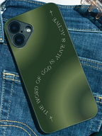 Word Alive Printed Glass Back iPhone Covers (11–16) Series | Aesthetic Designs