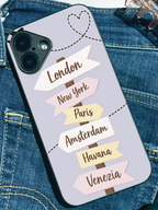 Travel Dreams Printed Glass Back iPhone Covers (11–16) Series | Aesthetic Designs