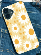 Floral Bliss Printed Glass Back iPhone Covers (11–16) Series | Cute Design