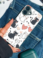 Meowgical Hearts iPhone Covers (11–16) Series | Cute Design