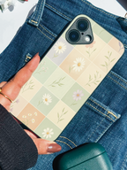 Pastel Tiles Printed Glass Back iPhone Covers (11–16) Series | Aesthetic Designs