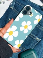 Fresh Bloom Printed Glass Back iPhone Covers (11–16) Series | Cute Design