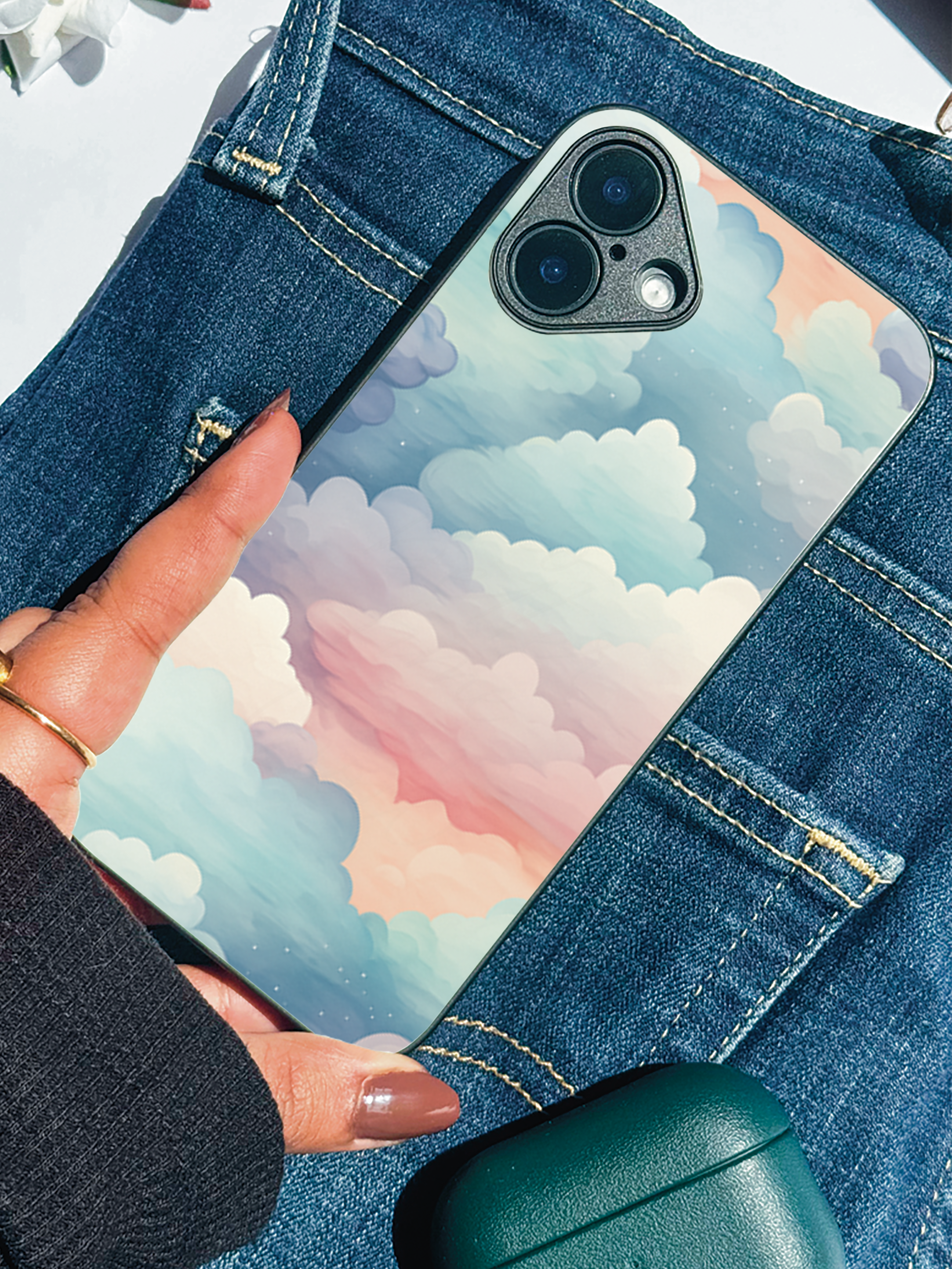 Dreamscape Printed Glass Back iPhone Covers (11–16) Series | Aesthetic Designs