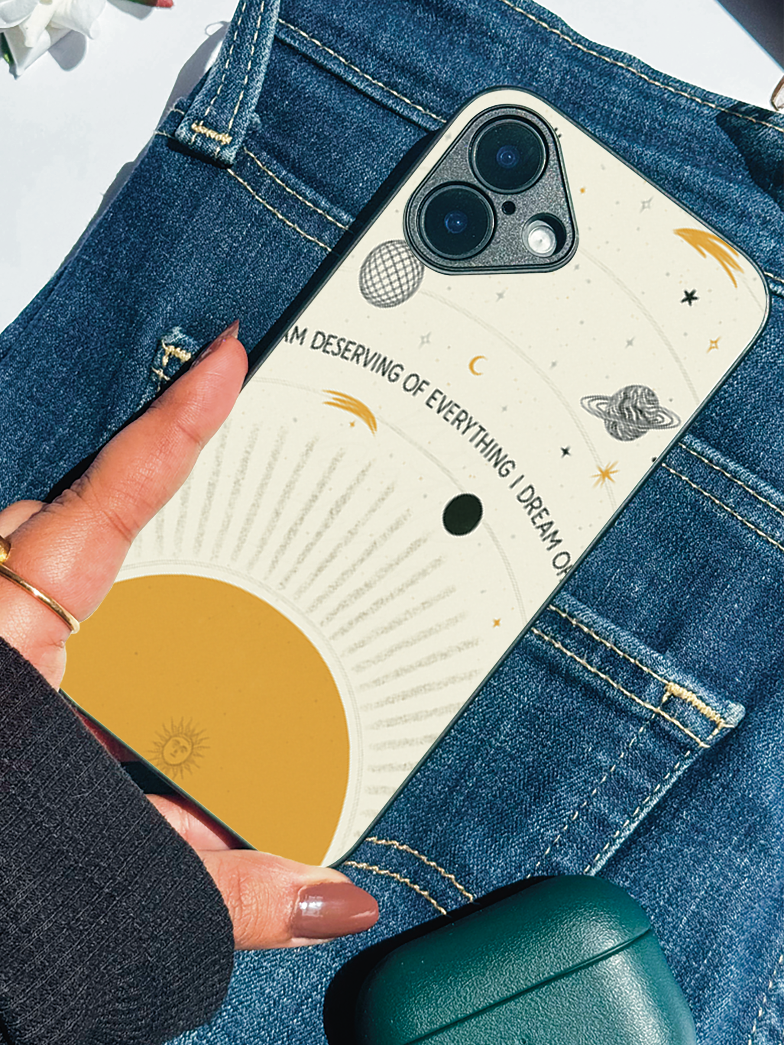 Dream Universe Printed Glass Back iPhone Covers (11–16) Series | Aesthetic Designs