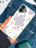 Starlit Splash Printed Glass Back iPhone Covers (11–16) Series | Cute Design