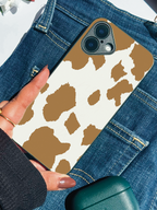 Mocha Moo Printed Glass Back iPhone Covers (11–16) Series | Aesthetic Designs