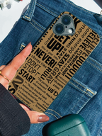 Never Stop Printed Glass Back iPhone Covers (11–16) Series | Aesthetic Designs