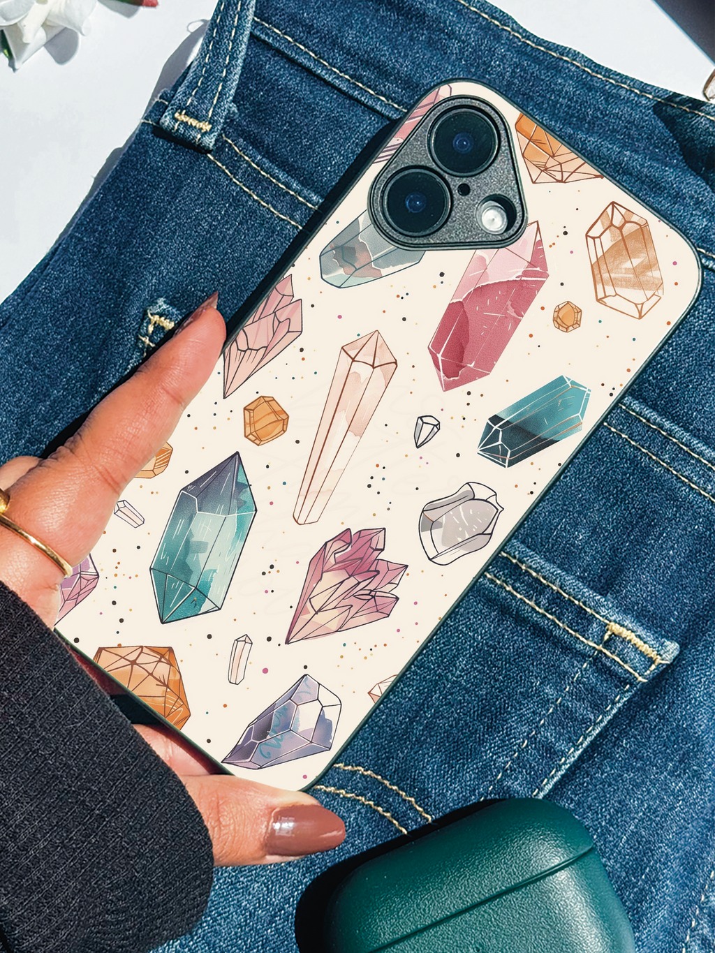 Crystal Bloom iPhone Covers (11–16) Series | Aesthetic Design