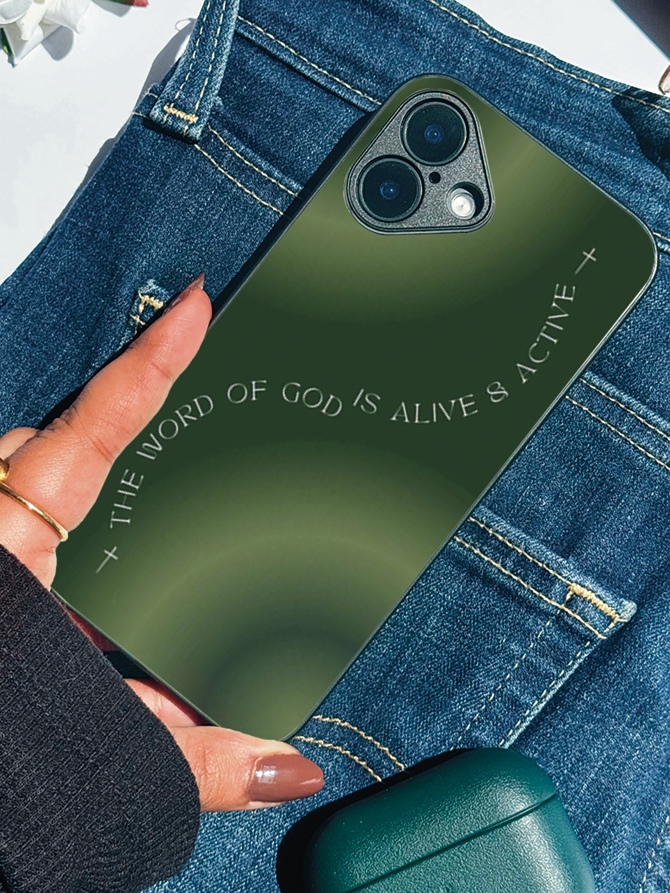 Word Alive Printed Glass Back iPhone Covers (11–16) Series | Aesthetic Designs