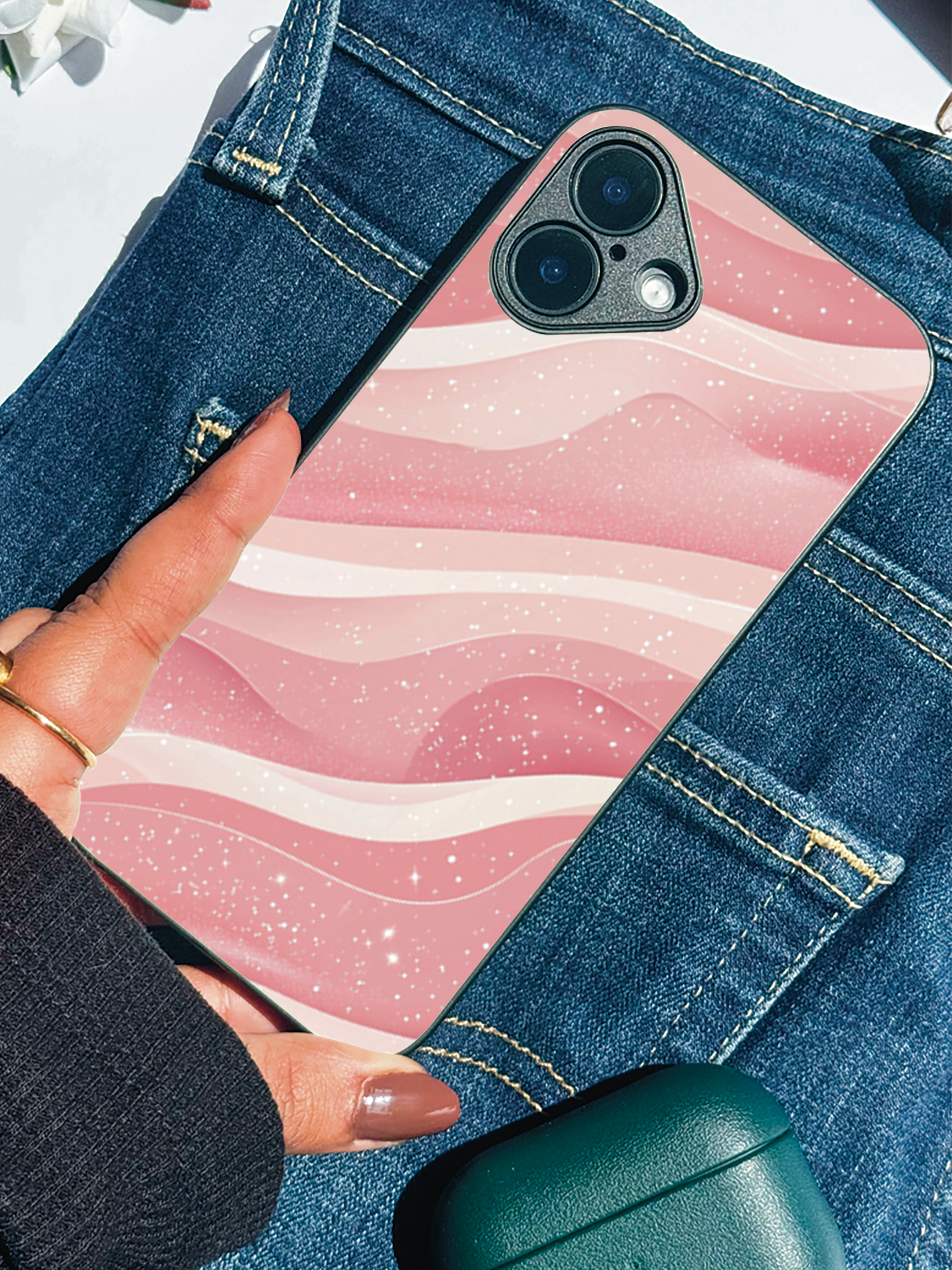 Rosé Waves iPhone Covers (11–16) Series | Aesthetic Design