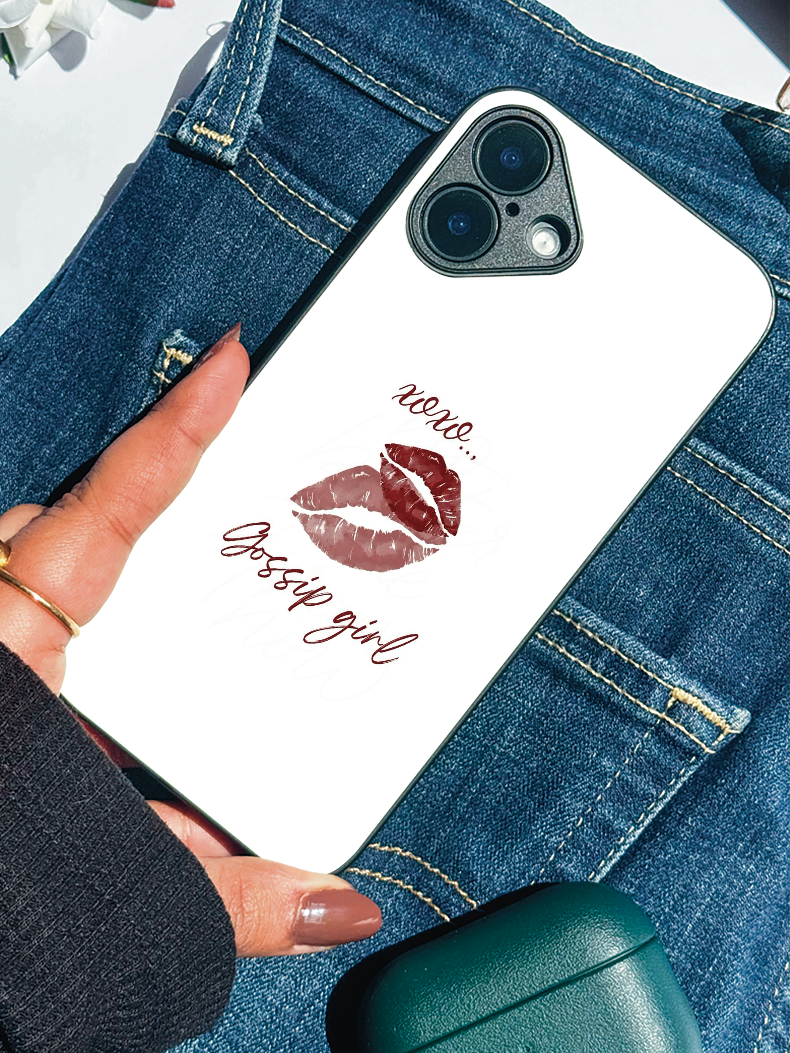 The Gossip Kiss  iPhone Covers (11–16) Series | Cute Design
