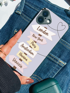 Travel Dreams Printed Glass Back iPhone Covers (11–16) Series | Aesthetic Designs