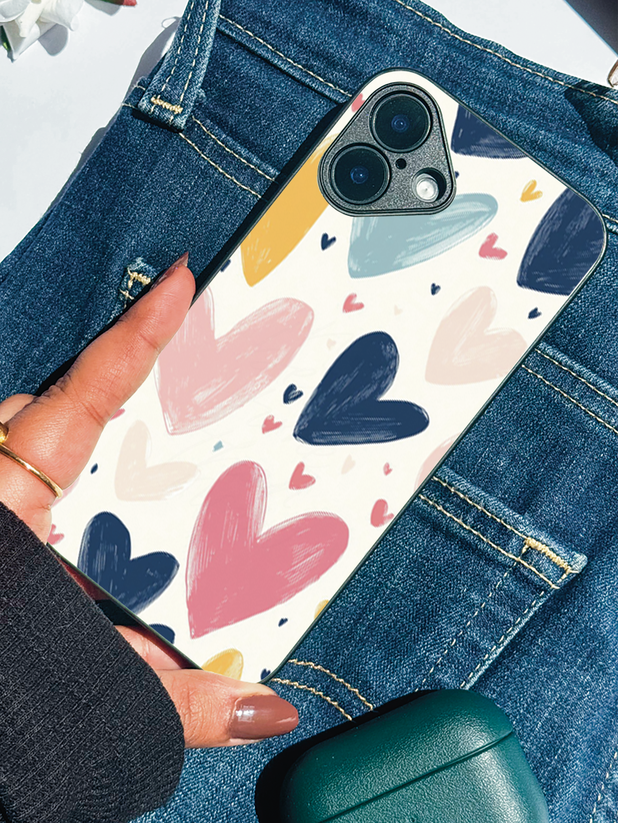 Painted Love iPhone Covers (11–16) Series | Cute Design