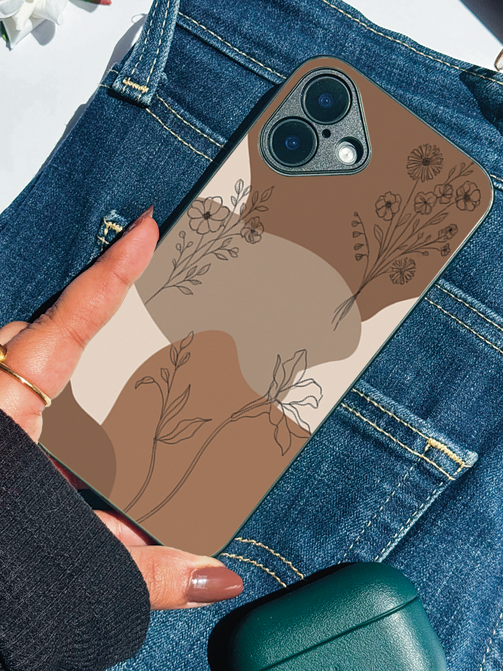 Earthy Petals  iPhone Covers (11–16) Series |  Aesthetic Design