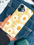 Floral Bliss Printed Glass Back iPhone Covers (11–16) Series | Cute Design