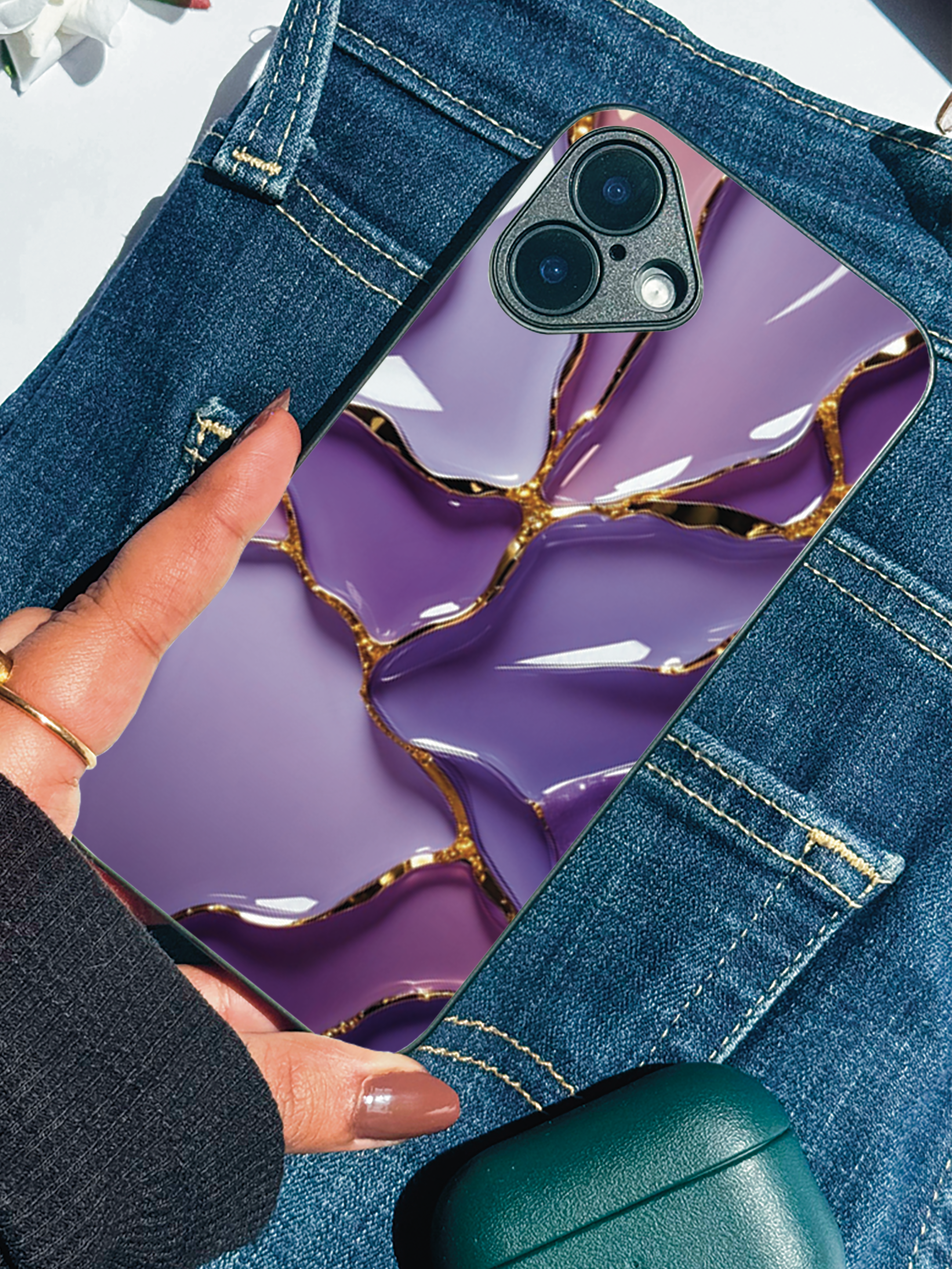 Amethyst Glaze iPhone Covers (11–16) Series | Aesthetic Design