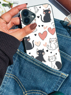 Meowgical Hearts iPhone Covers (11–16) Series | Cute Design
